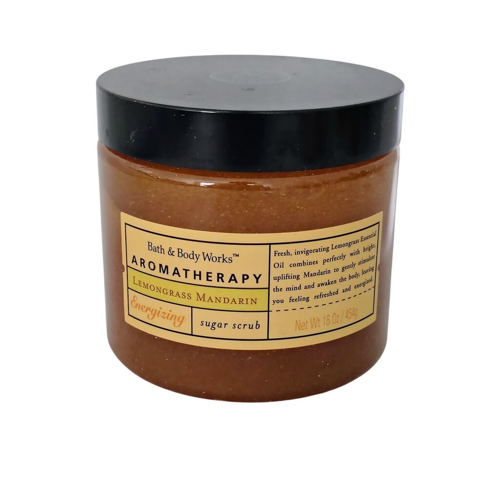 Bath & Body Works Lemongrass Mandarin Sugar Scrub Energizing Aromatherapy 16 oz